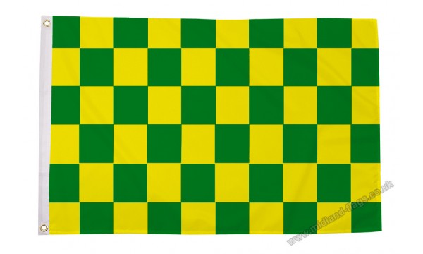 Green and Yellow Check Flag